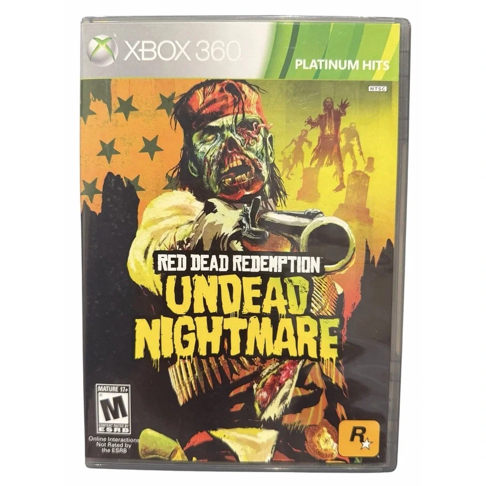 Red Dead Redemption Undead Nightmare Xbox 360 Platinum Hits w/Manual And Map